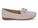 BEIGE FX SUEDE ACRYLLIC LOAFER