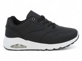 WOMEN BLACK PU BUBBLE SNKR