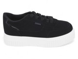 girls black court sneaker