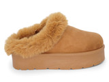 138-072 LADIES TAN FUR SLIPRS