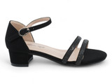 GIRL BLK NBK TWO STONE PAN HL