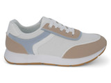 WHT FAUX SUEDE CASUAL SNEAKER