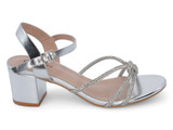SLV GEM STRAP BLOCK HEEL