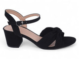 BLK FX SUEDE KNOT BOW HEEL