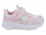GIRLS WHT/PINK MESH SNKR