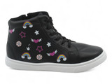 GIRL BLK PRINT HITOP SNKR
