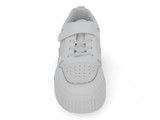 GIRLS WHT/SLVR COURT SNEAKER