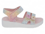 TODD PINK GLTR PLTFRM SANDAL
