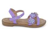 GIRL PURPLE FLWR STRP SANDAL