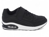 GIRLS BLK/WHT CONTRAST SNKR