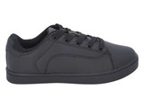 BOYS BLK/BLK LACE UP CASU SHOE