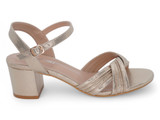 CHMPGNE FOIL WRAP KITTEN HEEL