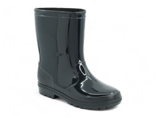 BLACK GLOSS SHERPA  RAINBOOT