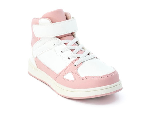 GIRLS BLUSH/WHITE PU HITOPS