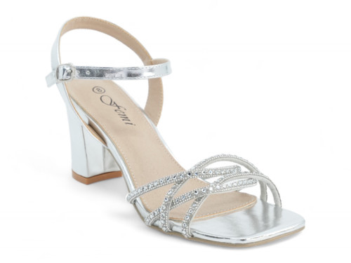 SLVR CROSS STONE BAND HEEL