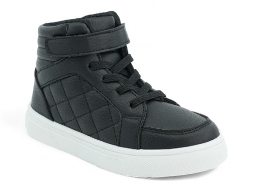 GIRLS BLACK QUILTED HITOP