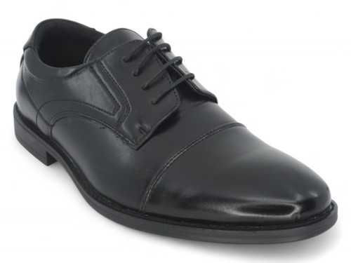 BLACK WIDE WIDTH CAP TOE OXF.