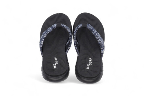 LADIES BK/WH COMFORT FLIP FLOP