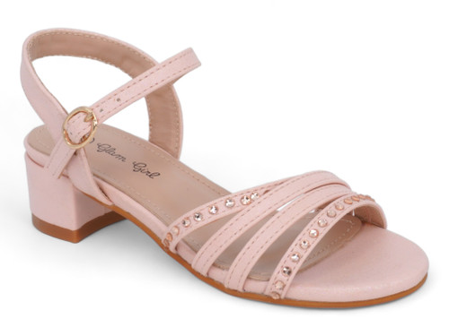 GIRL BLUSH STONE STRP SANDAL