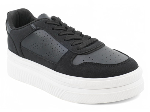 BLK FX SUEDE PLATFORM SNEAKER