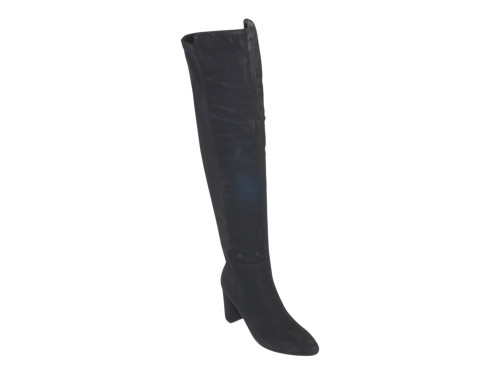BLK FX SUEDE OVRKNEE BOOT