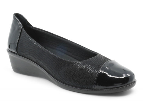 BLK PAT WW COMFORT WEDGE