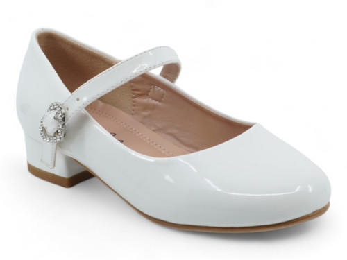 GIRL WHT PAT HEART ORN HEEL