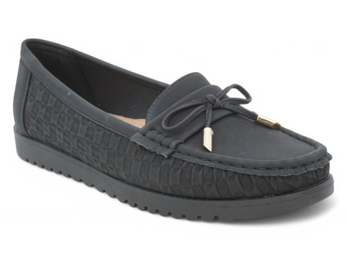 BLK FX SD CHECKERED MOCCASIN