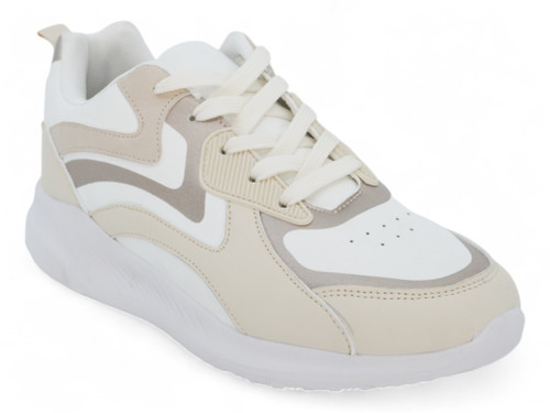 GIRL BEIGE/GOLD BUBBL SNKR
