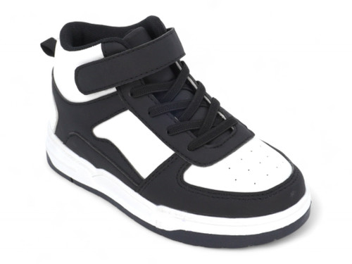 TODD BLK WHT MIDTOP SNKRS