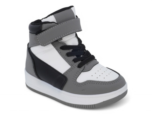 TODD WHT GRY BLK HITOP SNKRS