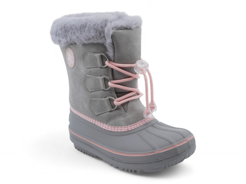 TODD GREY/PNK BNGEE QUILT BOOT