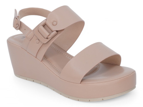NUDE VGN LTHR BCKL WEDGE