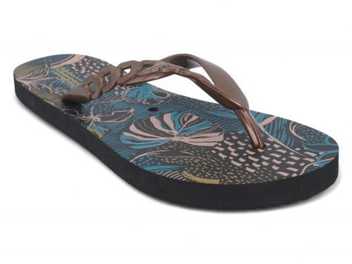 PALM PRINT FLIP FLOPS