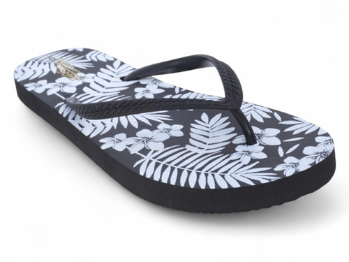 FLOWER FERN LEAF PRT FLIP FLOP