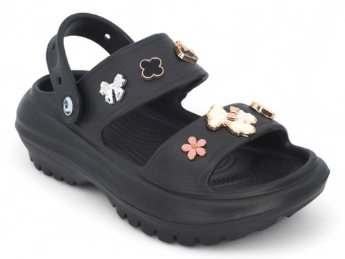 4800 BLACK EVA CHARM SANDAL