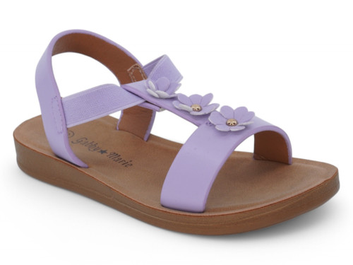 GIRL LILAC PU FLOWERS SNDAL