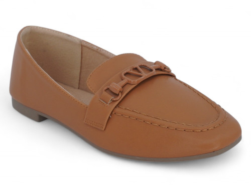 TAN VGN LTHR LUX FLAT