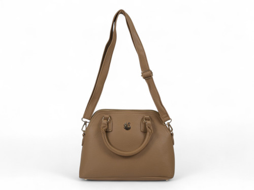 SHCH02TAUPE SATCHEL DBL HANDLE