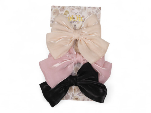 H555190-1-SKNR 3 PC HAIR BOW