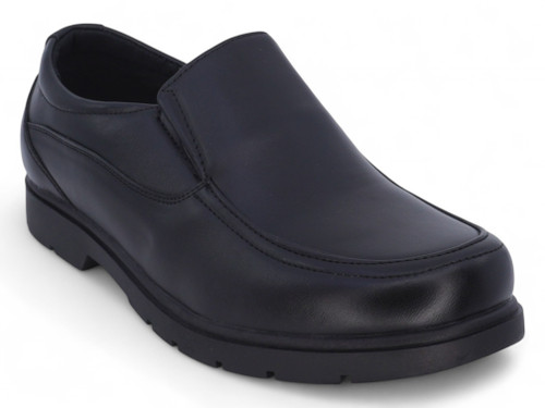 BOYS BLACK SLIPON SCHOOL SHOES