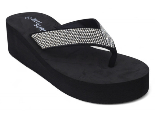 LADY RHINESTONE WEDGE FLIPFLOP