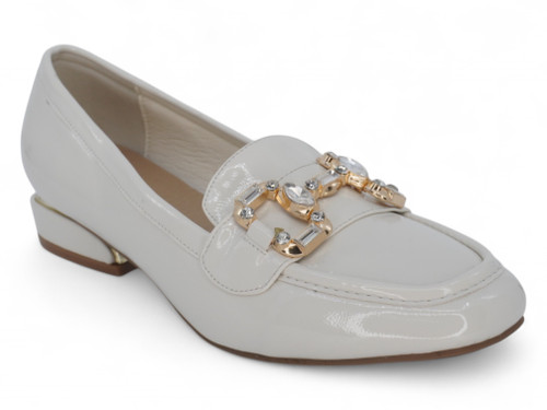 WHT PATENT BLING WW LOAFER