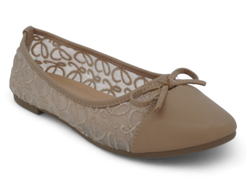 NUDE VGN LTHR FLWR MSH BLLRNA