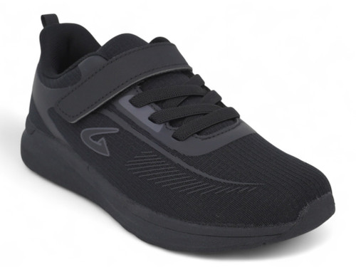BOYS BLK WEBBED ATH SNEAKER