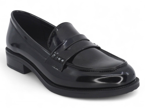 BLK VGN PAT LTHR BASIC LOAFER
