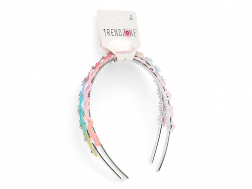 107-13384 2PC FLOWER HRT HDBND