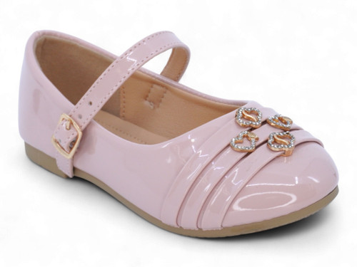 TODD PINK PATENT CHARMS FLAT
