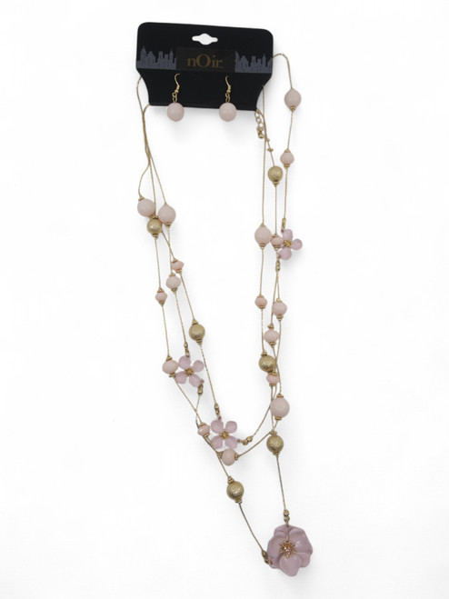Pink Necklace & Earring Set