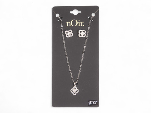 648580-1 2PC SILVER CLOVER SET